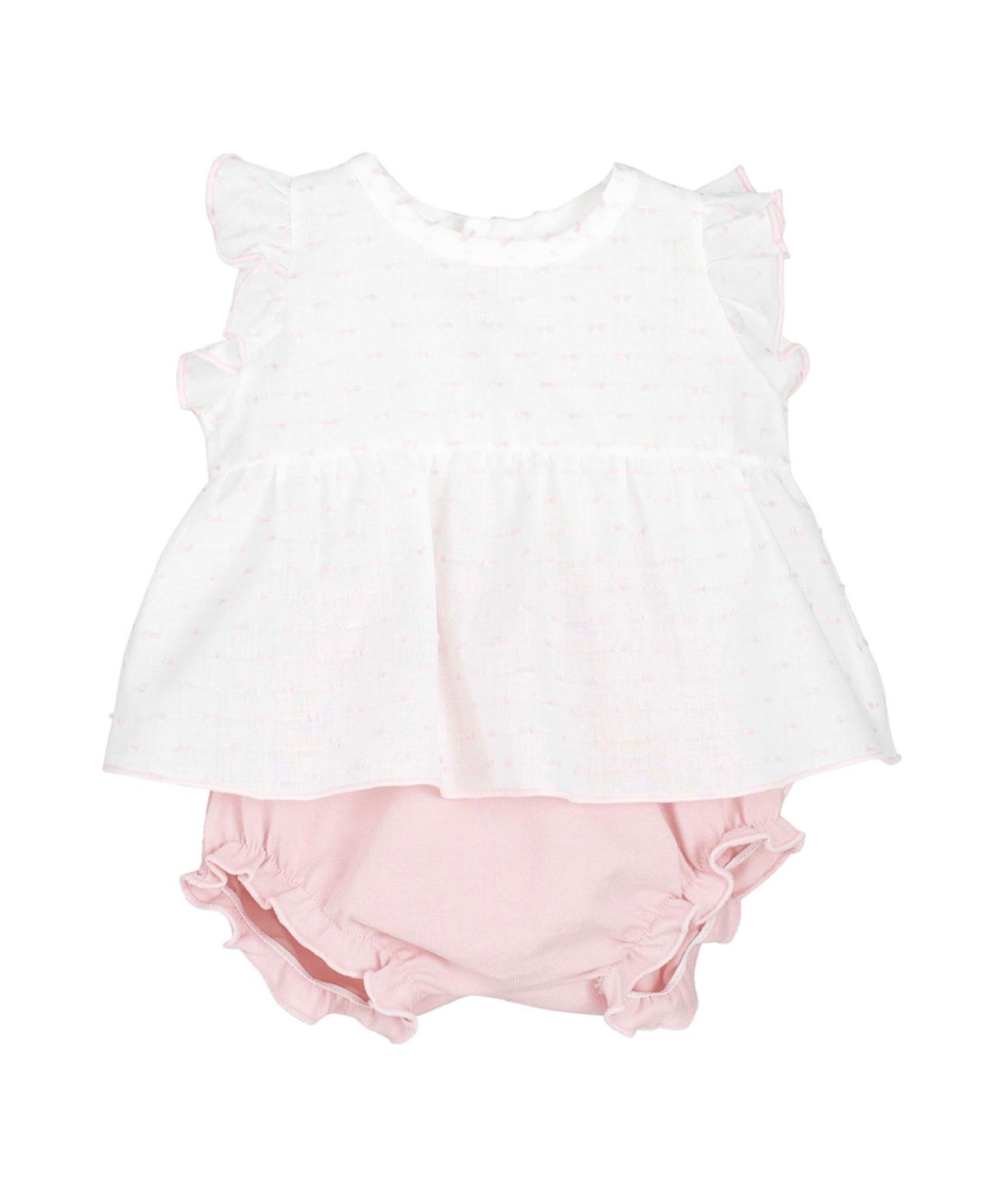 CALAMARO BABY BLOOMER SET 11277 NUDE / ROSA