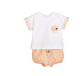 CALAMARO DELHI TSHIRT & BLOOMER SET 11323 PEACH / WHITE