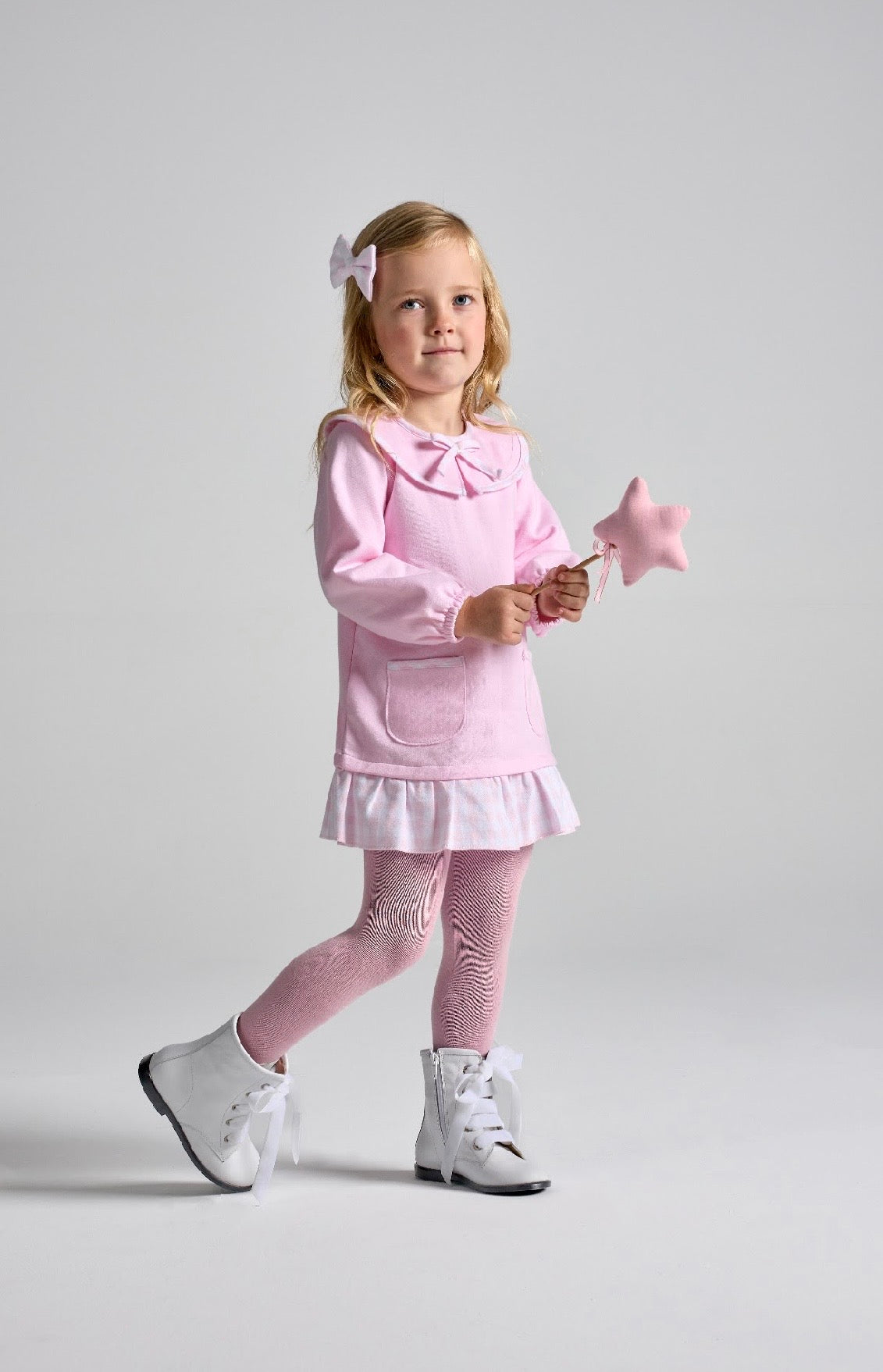 RAPIFE BOW DRESS - PINK
