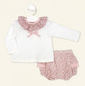 RAPIFE SWEATSHIRT AND BLOOMER SHORTS SET - FLORAL PINK/CREAM