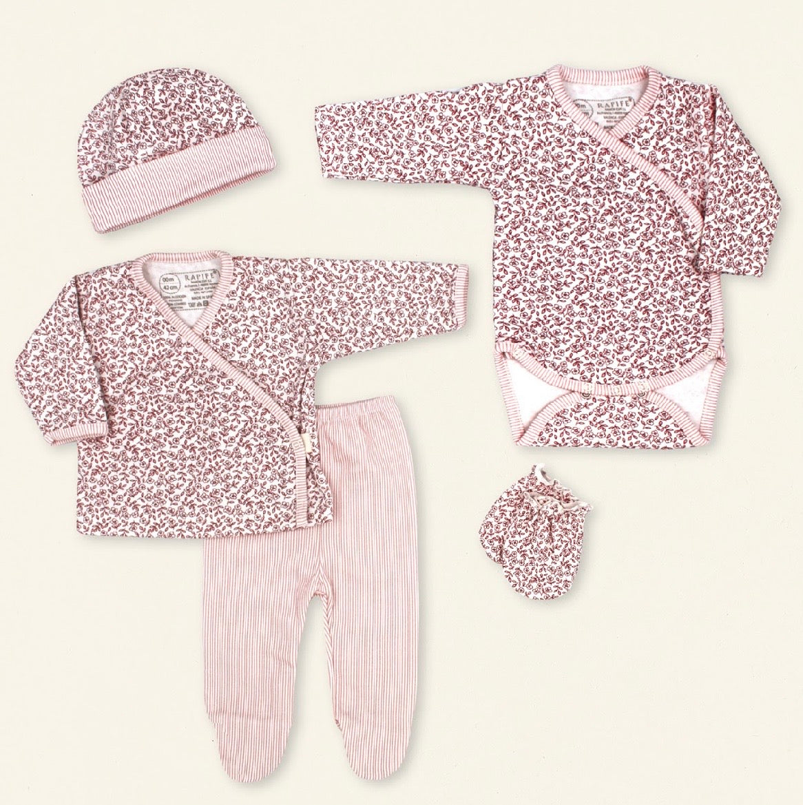 RAPIFE 5 PIECE SET - FLORAL PINK