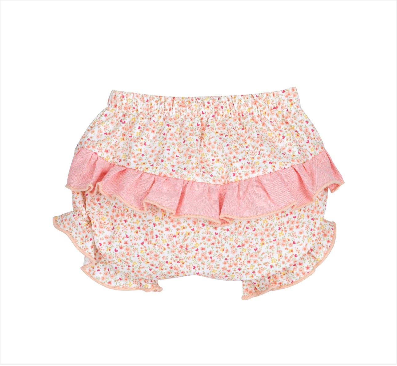 CALAMARO BABY KANPUR FLORAL DRESS & BLOOMER SET 21327-B CORAL