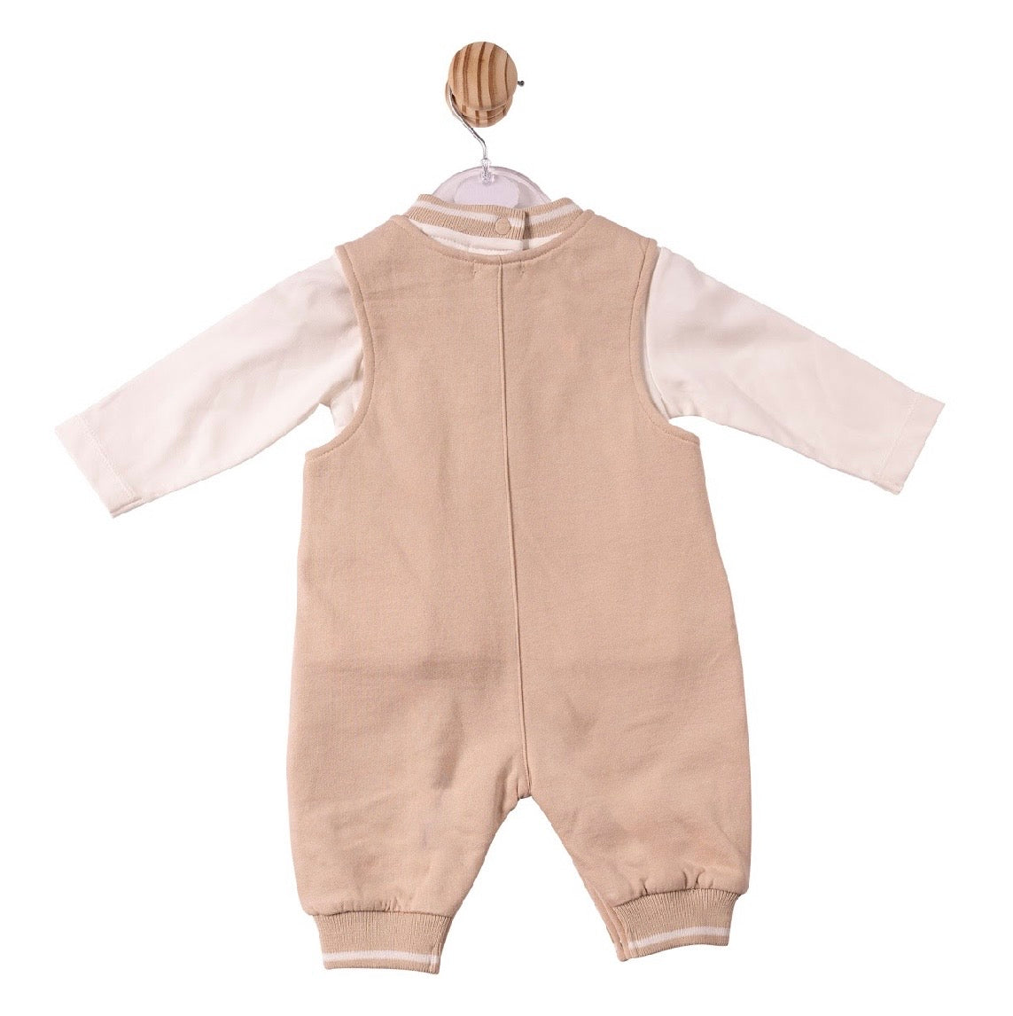 Mintini Top and Dungaree - Ivory/Beige