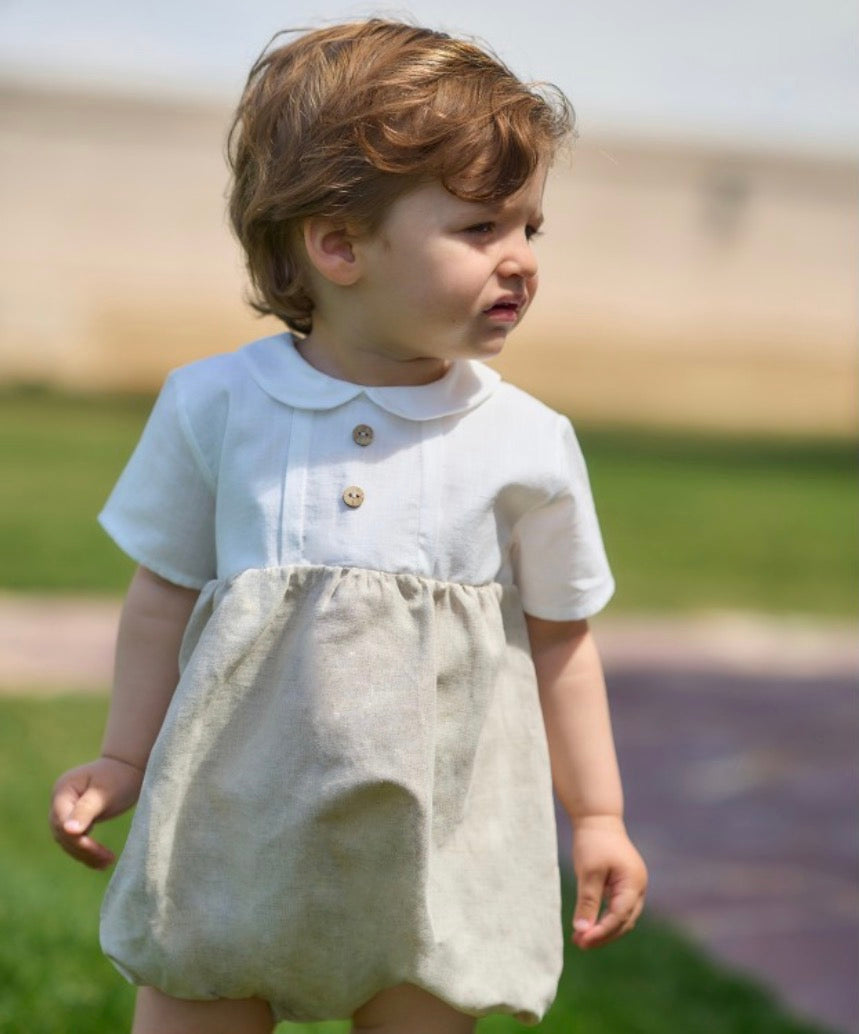 RAPIFE ROMPER  LINEN/COTTON 5276C25 ECRU