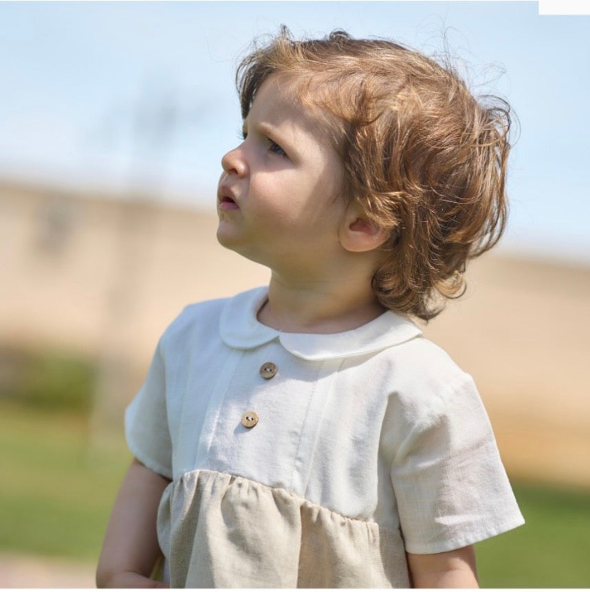 RAPIFE ROMPER  LINEN/COTTON 5276C25 ECRU