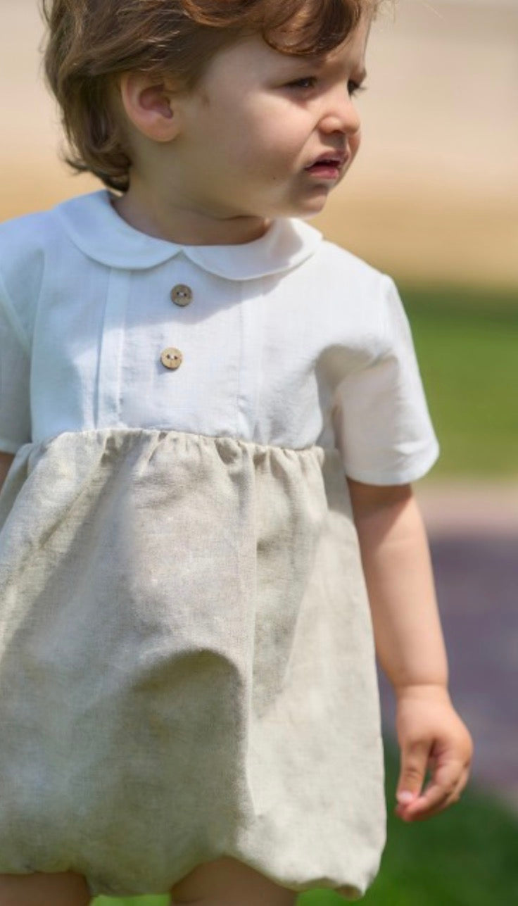 RAPIFE ROMPER  LINEN/COTTON 5276C25 ECRU