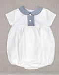 RAPIFE SHORT BABY ROMPER 5108C26 BLUE/WHITE