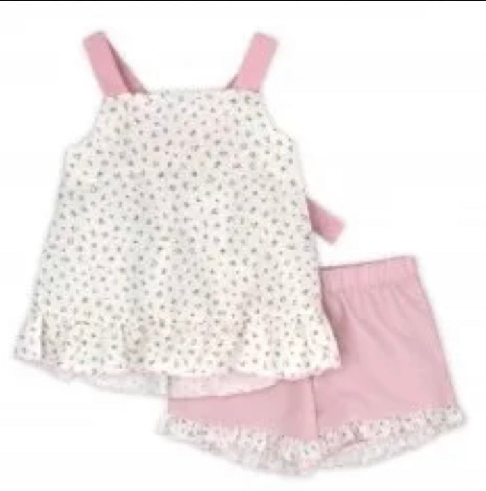 RAPIFE FLOWER TOP AND BERMUDA SHORTS SET 4251S26 ROSA PINK