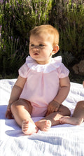 CALAMARO BABY HAMPI TOP AND BLOOMER VELOUR SET ROSA