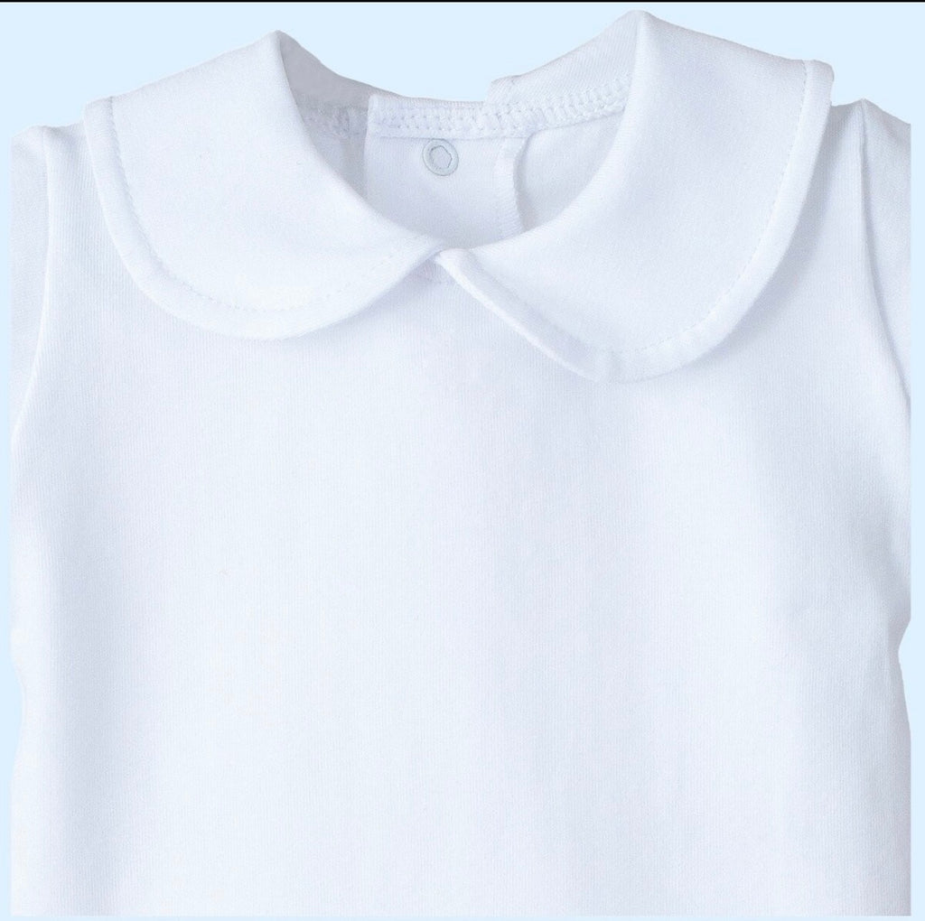 CALAMARO BABY PETER PAN COLLARED BODYSUIT 19122 WHITE