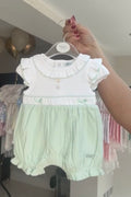 MINTINI ROMPER -WHITE/PISTACHIO MB7067