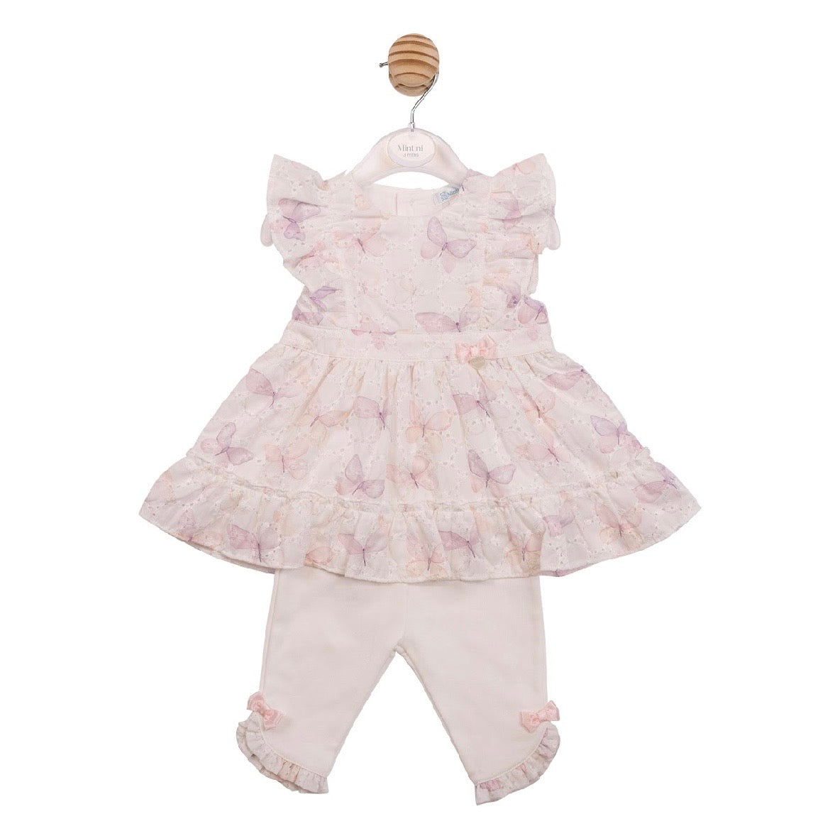 Mintini Dress & Leggings Set White MB7226A