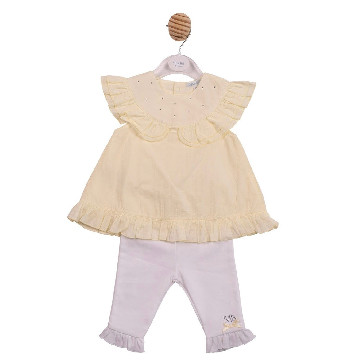 Mintini Dress & Leggings Lemon /White MB7109A