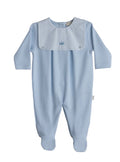 Baby Gi Little Royals Baby Grow Blue & White RY54OM