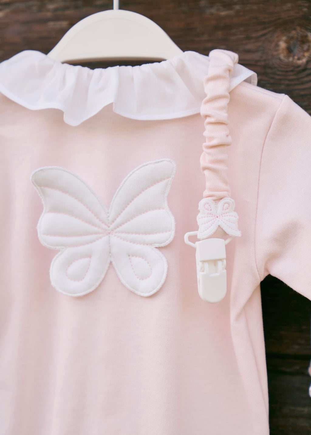 Baby Gi Butterfly Baby Grow Pink BT53G