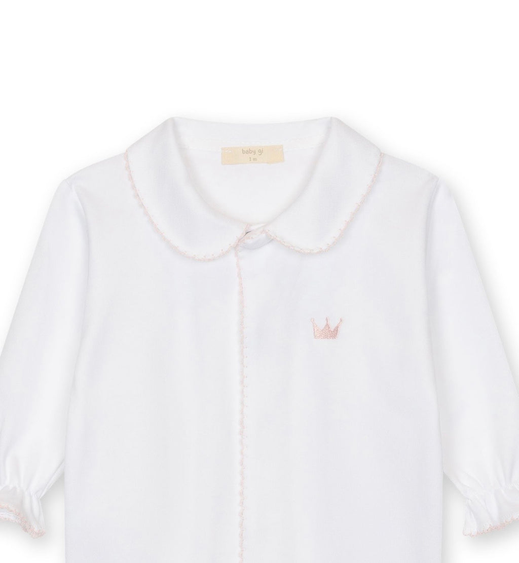 Baby GI Little Royals White & Pink Baby Grow RY53GM