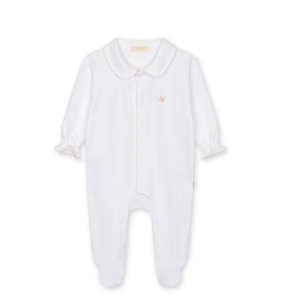 Baby GI Little Royals White & Pink Baby Grow RY53GM