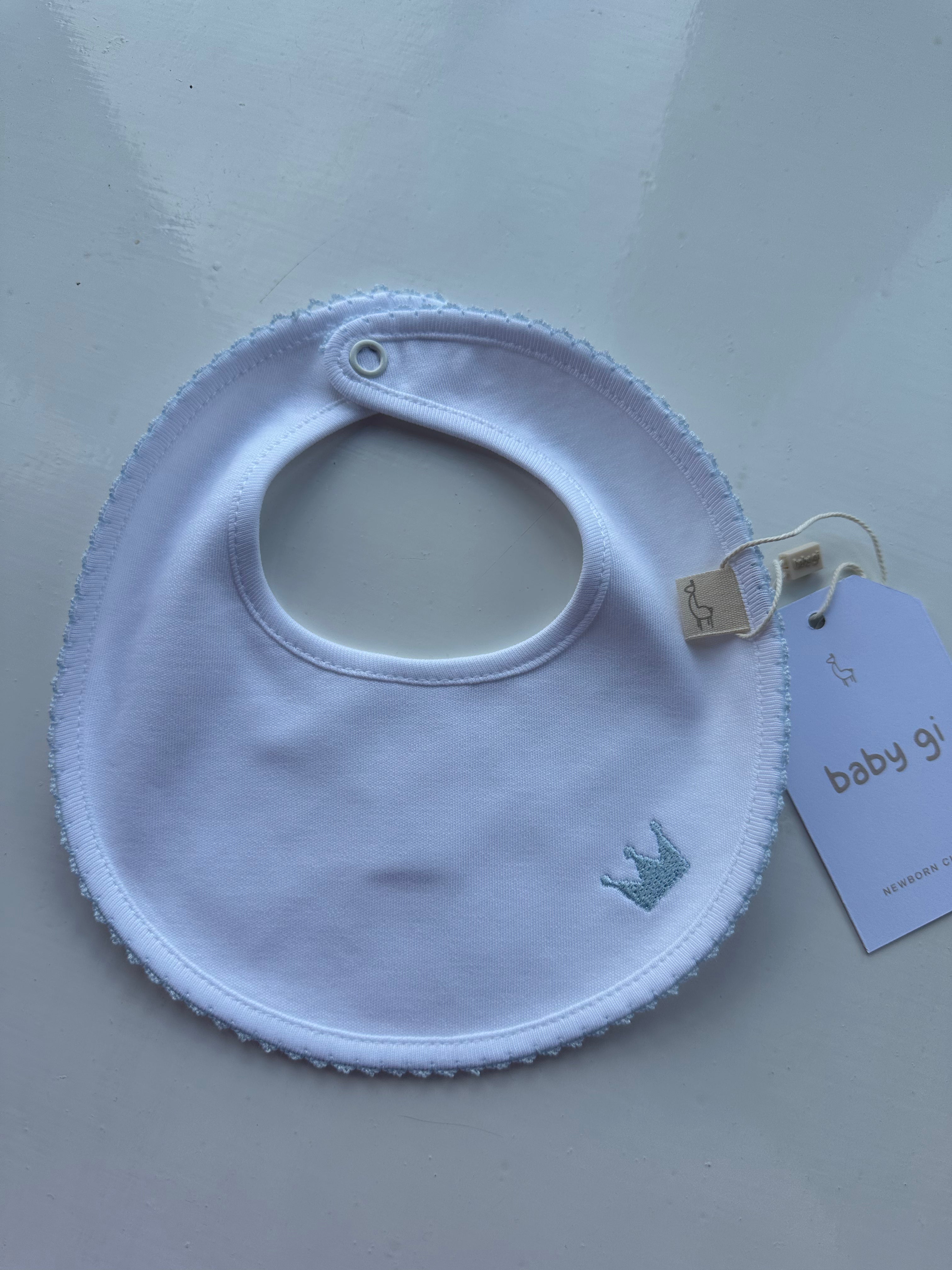 BABy Gi Little Royals White/Blue Bib RY23