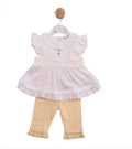 MINTINI TUNIC & LEGGINGS SET WHITE/LEMON