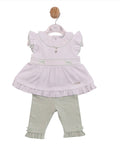 MINTINI TUNIC & LEGGINGS - WHITE/PISTACHIO