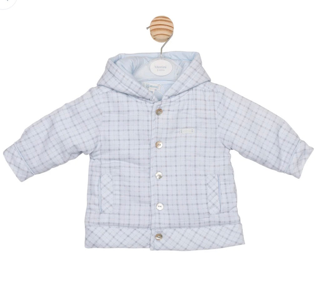 MINTINI PRINTED BOYS CHECK JACKET BLUE
