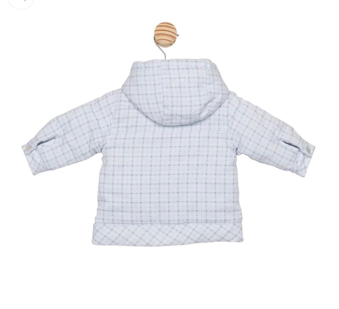 MINTINI PRINTED BOYS CHECK JACKET BLUE