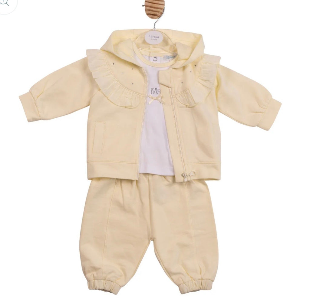 MINTINI 3 PIECE JOGSET -LEMON/WHITE
