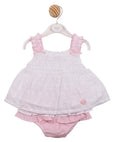 MINTINI SUNTOP & JAMPANT SET WHITE/PINK