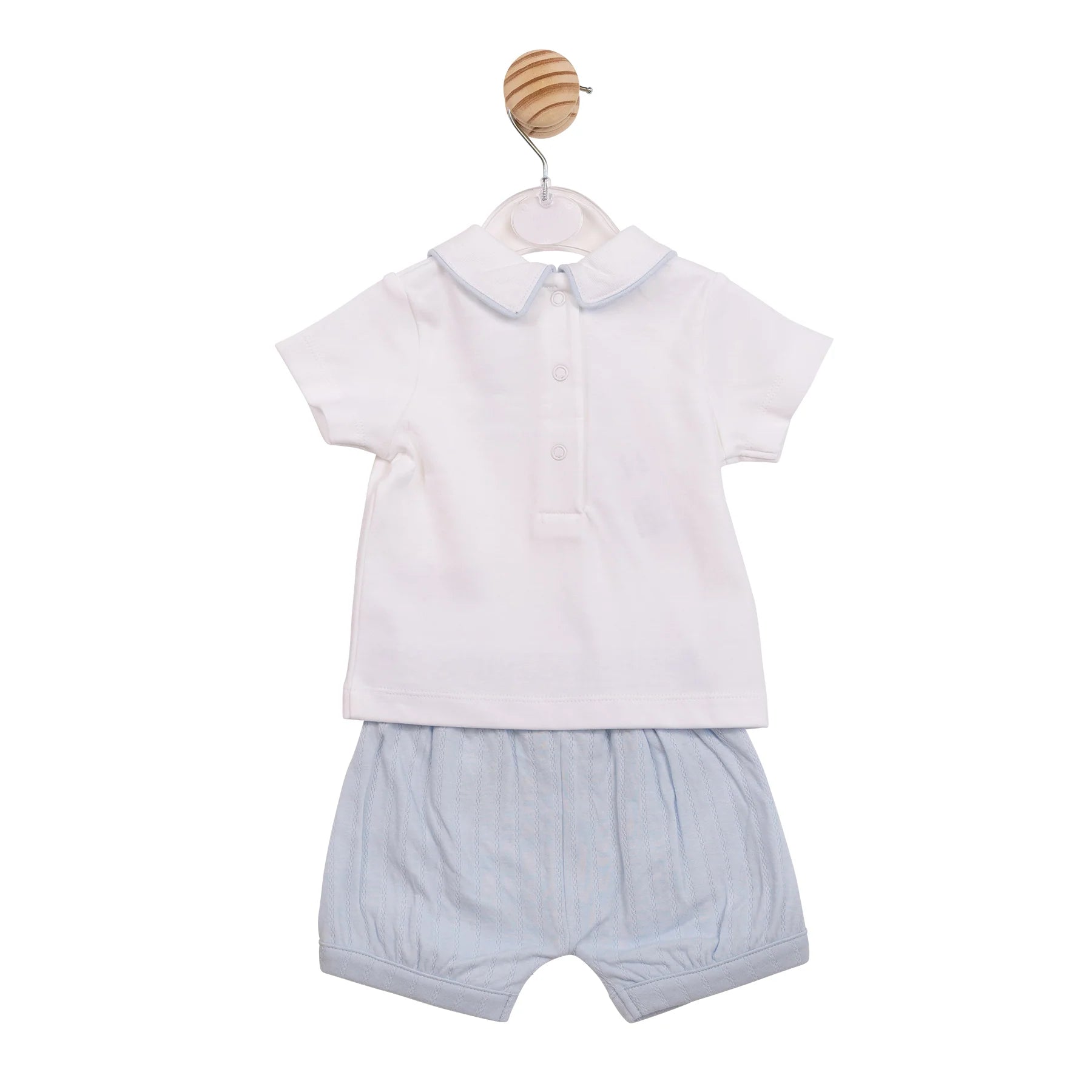 MINTINI BOYS TOP AND BLOOMER SET IN BLUE/WHITE MB6894