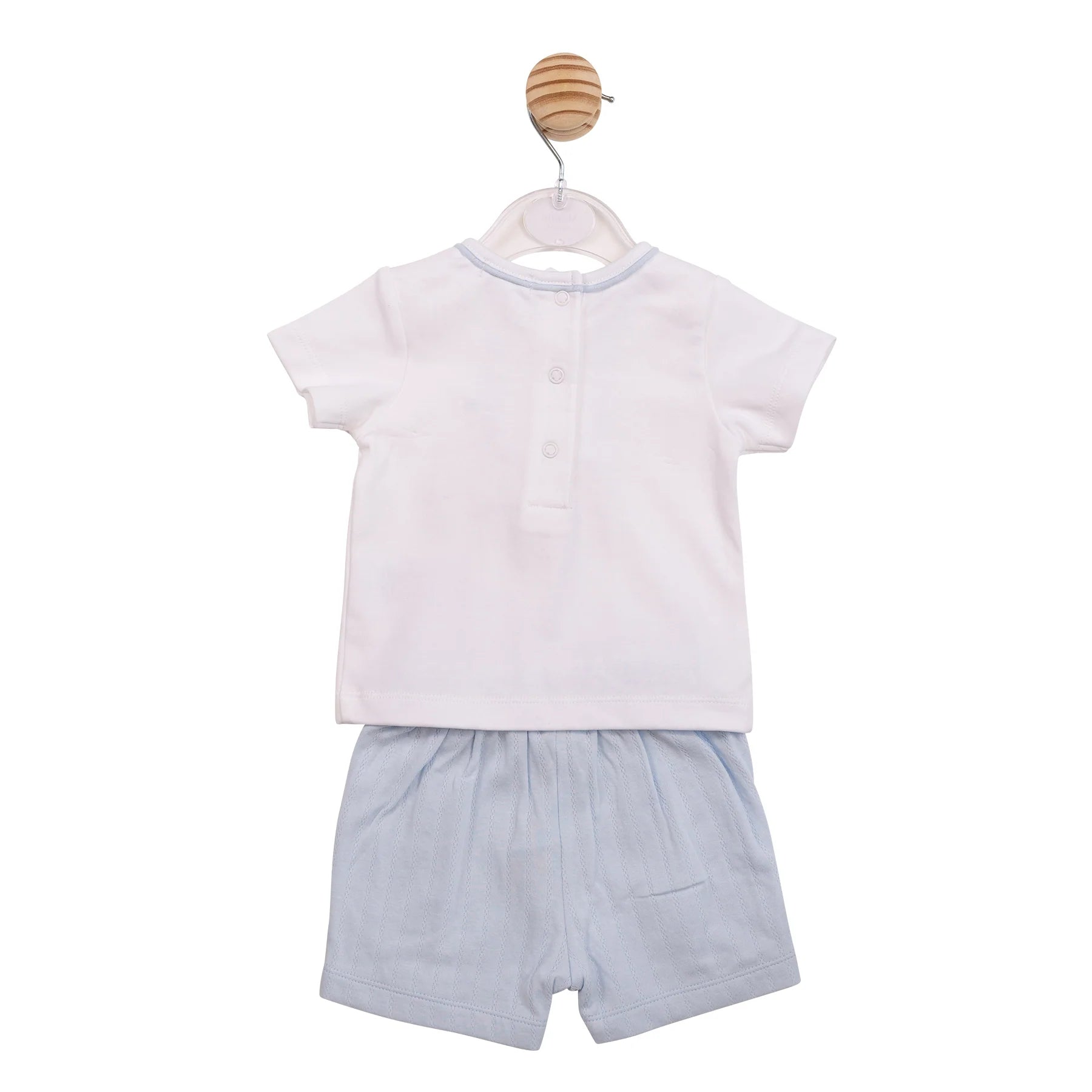 MINTINI TOP AND SHORTS SET WHITE/BLUE MB6895A