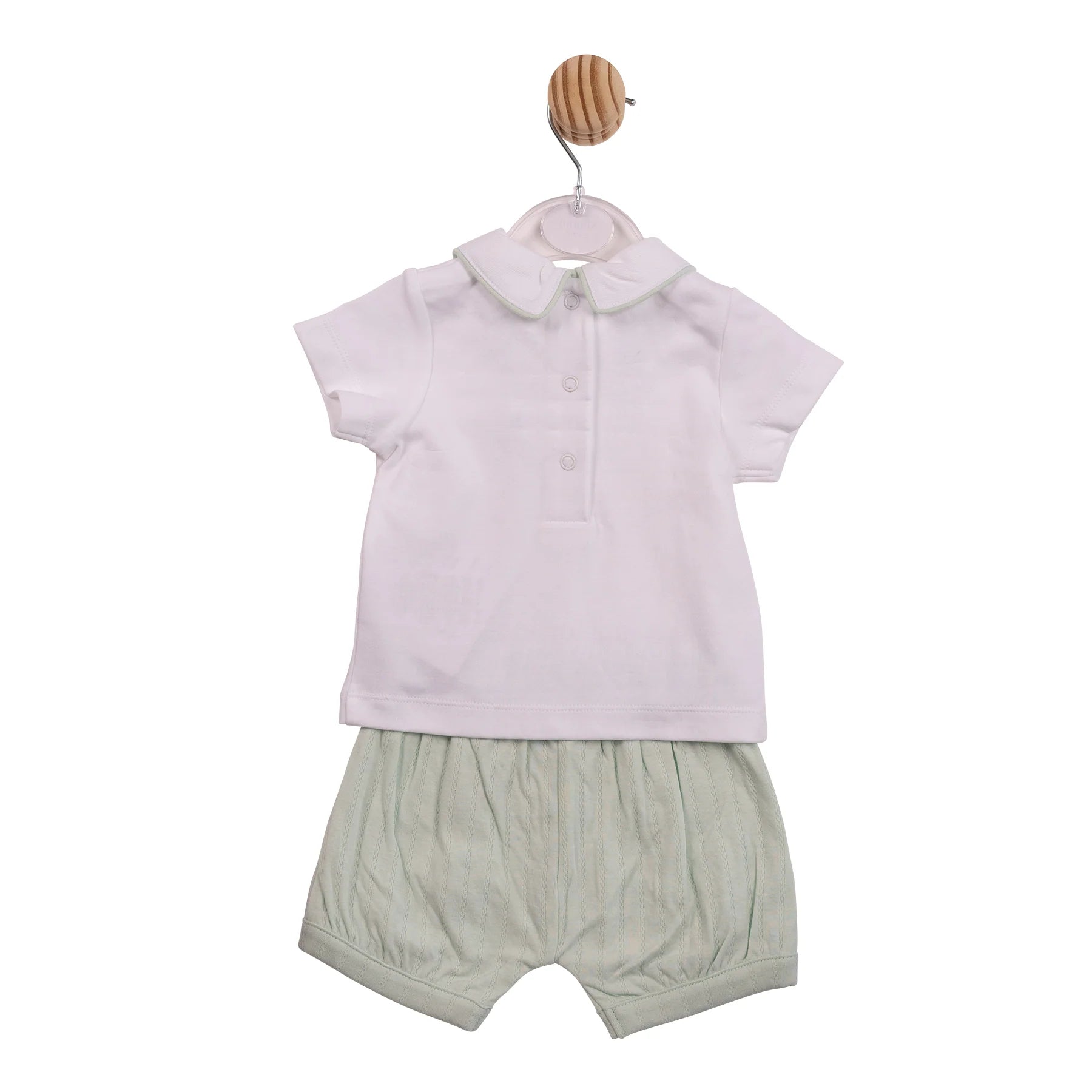 MINTINI TOP AND BLOOMER SHORTS SET WHITE/PISTACHIO MB6906