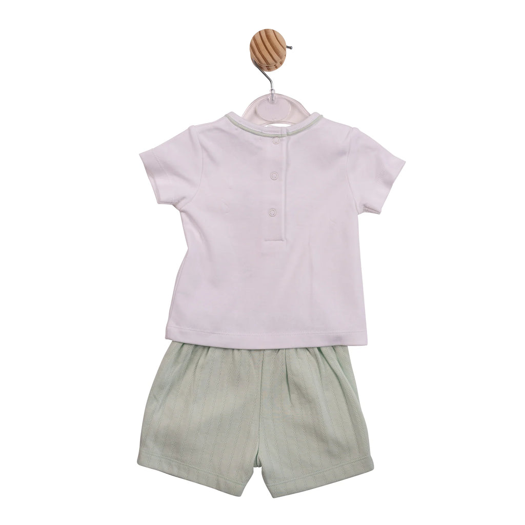 MINTINI TOP AND SHORTS SET WHITE/ PISTACHIO MB6907