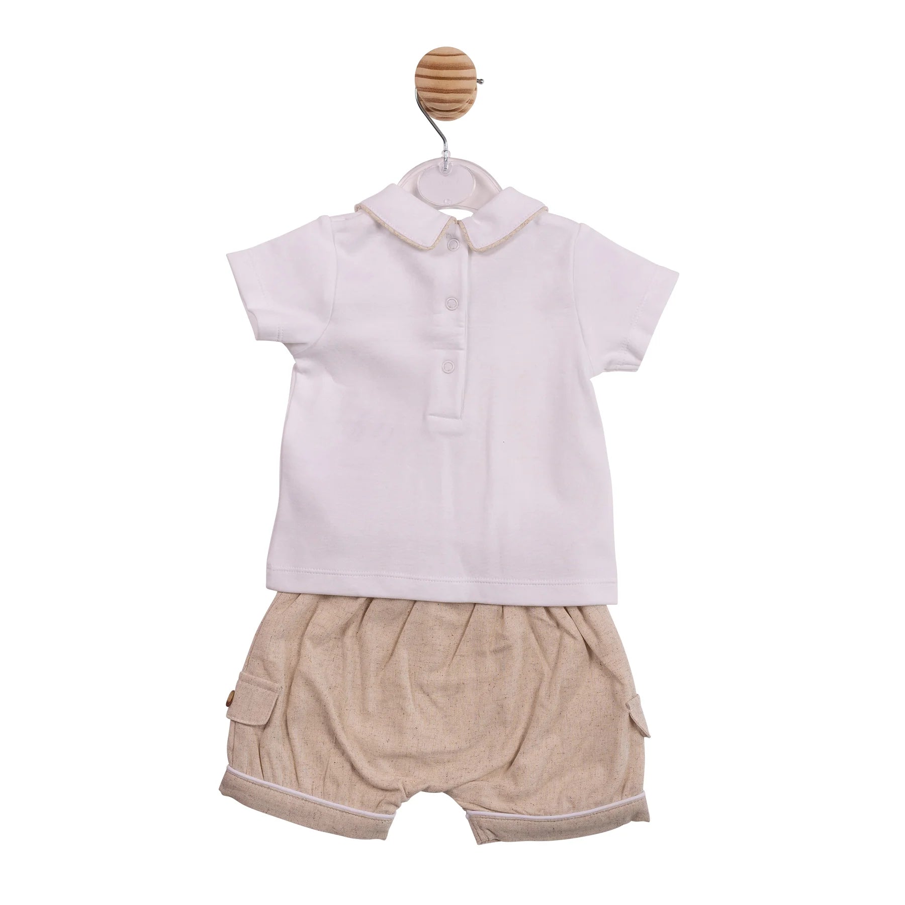 MINTINI BABY WHITE BEIGE BLOOMER SET MB6947