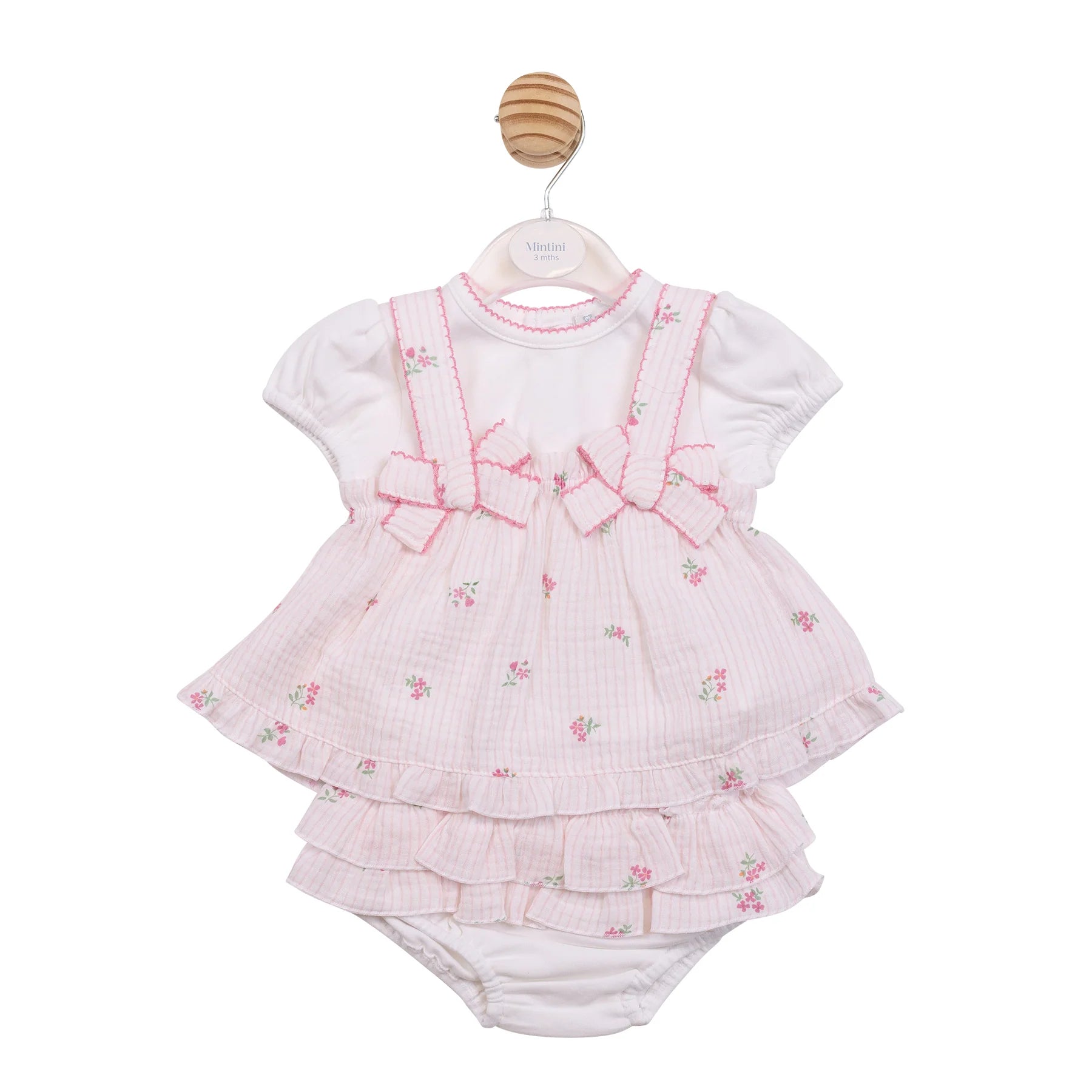 MINTINI 3 PIECE JAM PANT SET WHITE / PINK MB7145