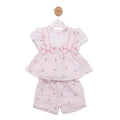 MINTINI GIRLS TOP,SUNTOP &SHORTS SET WHITE PINK MB7151A