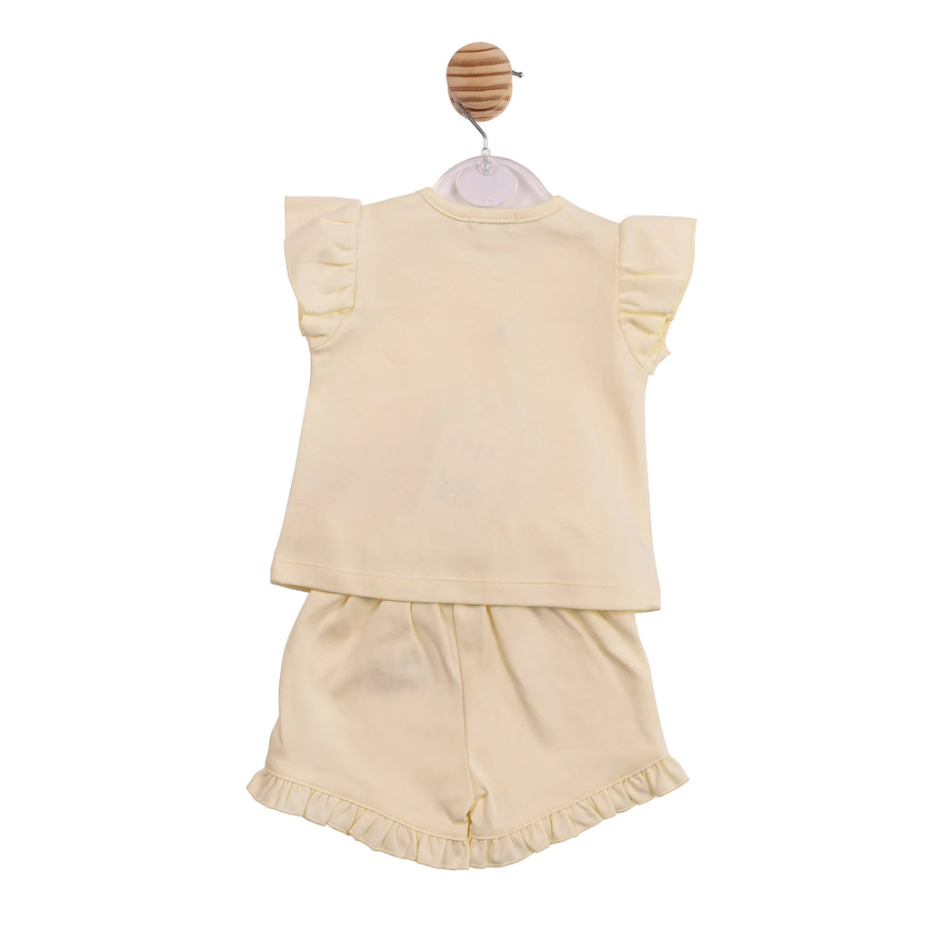 MINTINI GIRLS TOP AND SHORTS SET -LEMON MB7216A